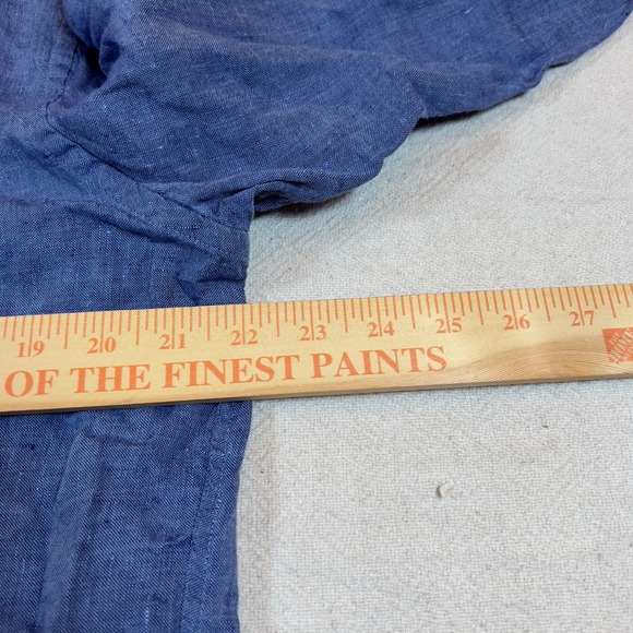 UNTUCKit Mens Linen Shirt Blue‎ Long Sleeve Button Down Wrinkle Resistant Large - Picture 5 of 7
